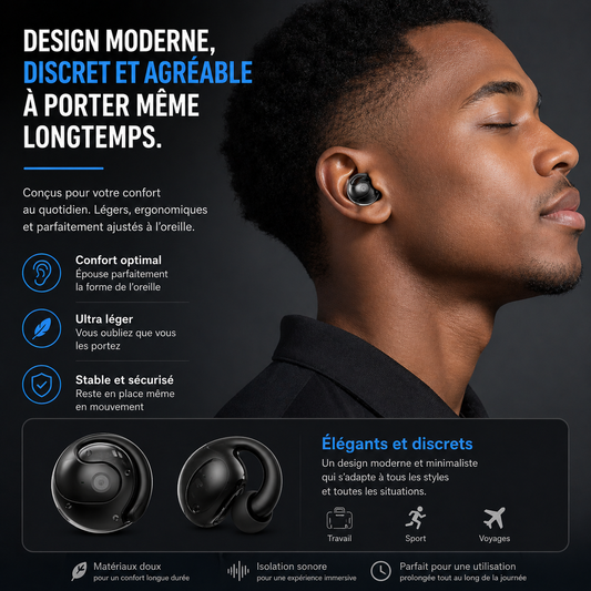 Écouteurs Bluetooth IA Traduction Instantanée(BJ)