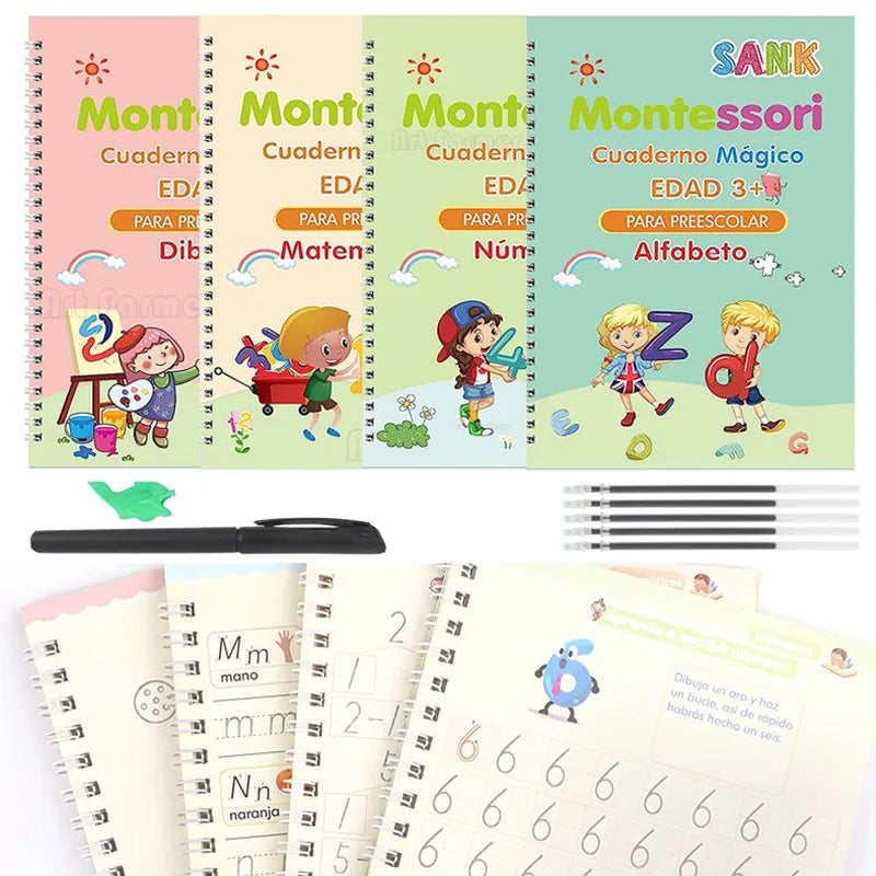 4 Cahiers d'apprentissage Magiques pour Enfants.