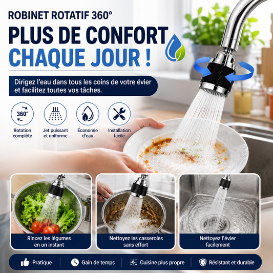 Robinet à filtre Rotatif 360°