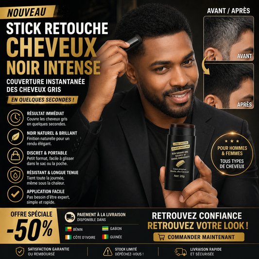 Stick Retouche Cheveux Noir Intense