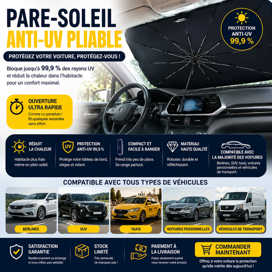 Pare-Soleil Voiture Anti-UV Pliable