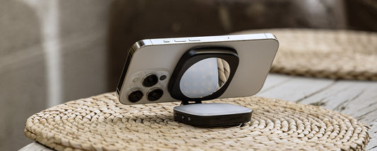 Support téléphone magnétique avec miroir intégré